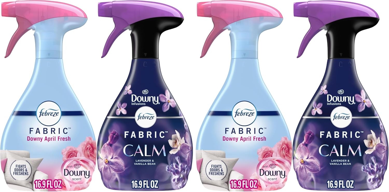 image:imageFebreze Touch Fabric Spray Air Freshener OdorFighting Fabric Refresher Couch and Linen Spray Sneaker Balls Alternative Ocean and Mountain Scent Multicolor 169oz 2ctDowny April Fresh Downy Calm