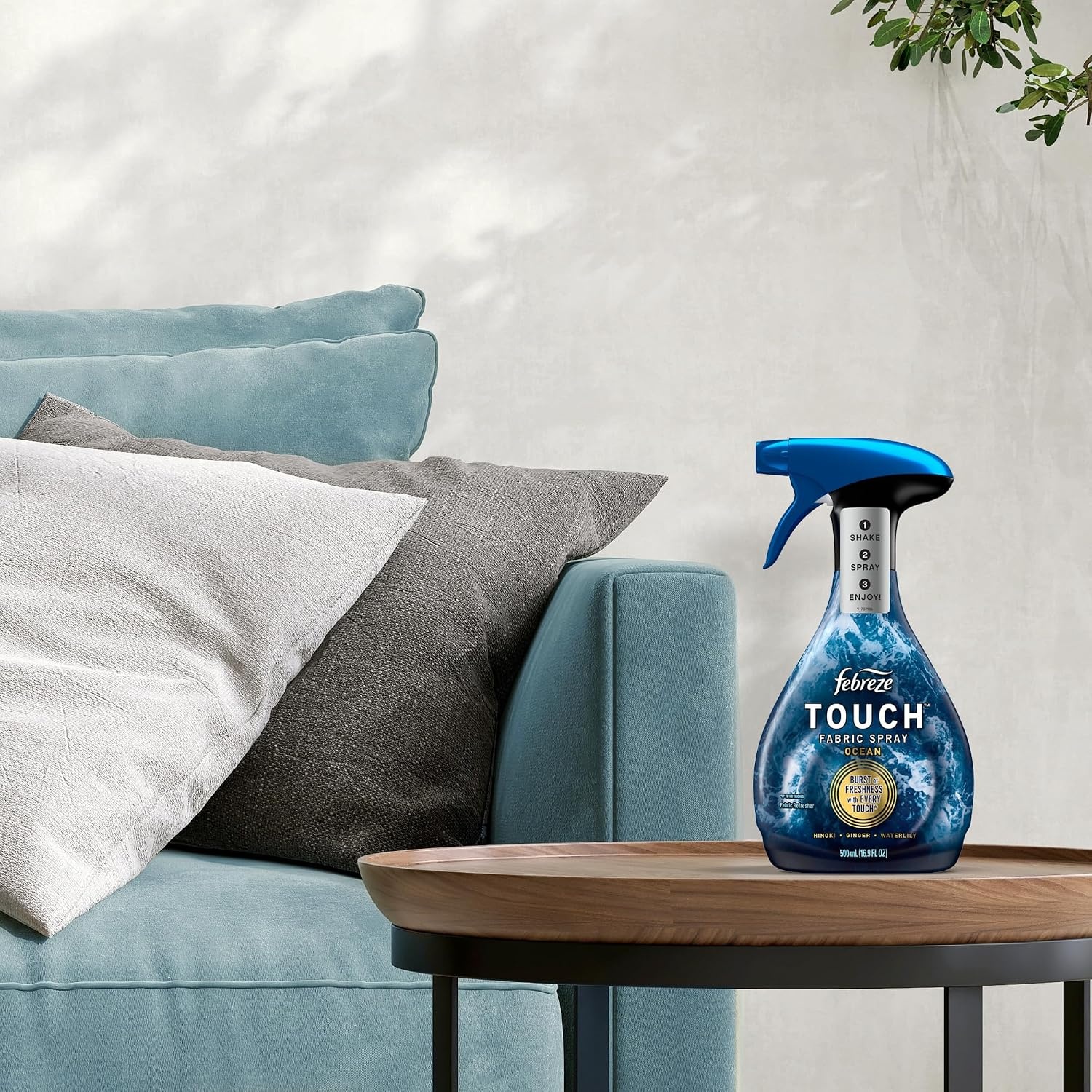 image:imageFebreze Touch Fabric Spray Air Freshener OdorFighting Fabric Refresher Couch and Linen Spray Sneaker Balls Alternative Ocean and Mountain Scent Multicolor 169oz 2ctOcean Mountain