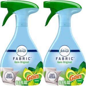 Febreze Fabric Spray Air Freshener, Odor-Fighting Fabric Refresher, Sneaker Balls Alternative, Couch Cleaner, Linen Spray, Multi-Use, Extra Strength Scent, 23.6 fl oz (Pack of 2)(Gain)